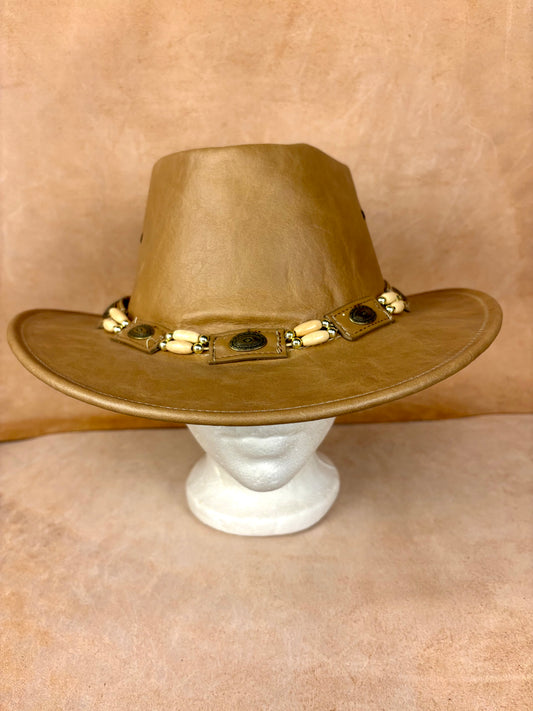Desert Crown Leather Hat – Nomad Edition