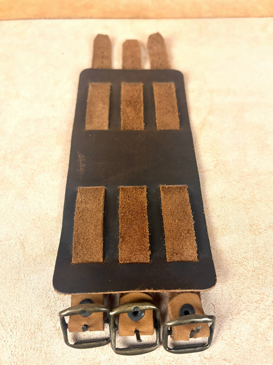 Trident Leather Cuff Bracelet