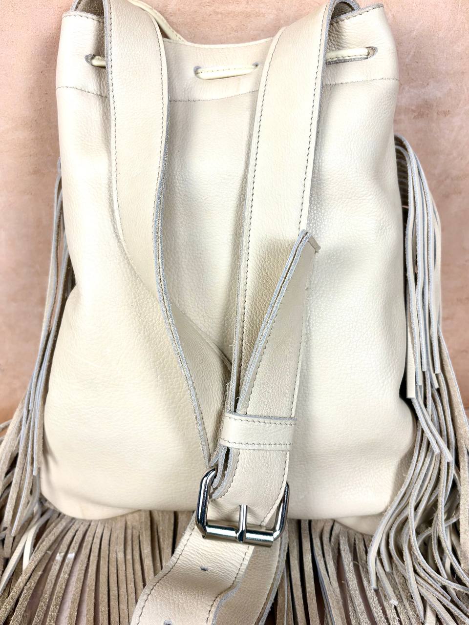 Raha Fringe Leather Bucket Bag