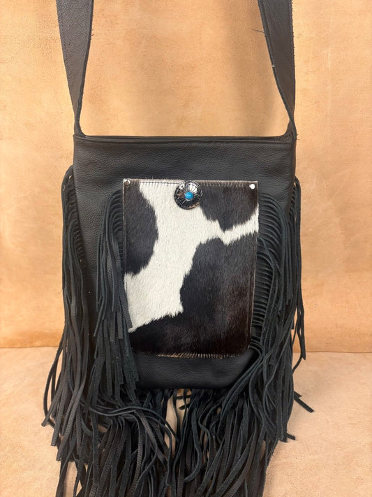 Turquoise Fringe Rider Bag