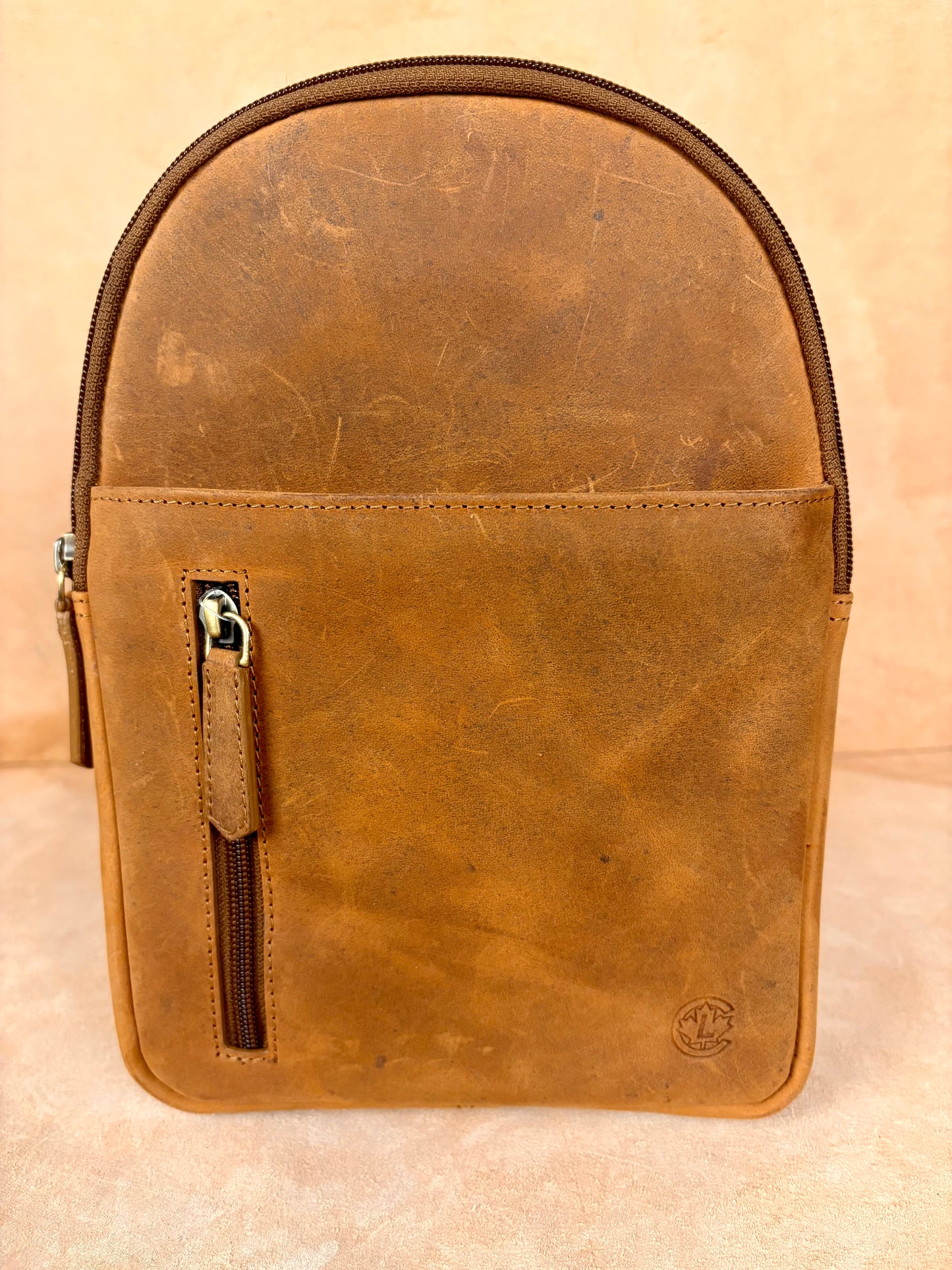 Masih Studio Arman Swift compact leather backpack.