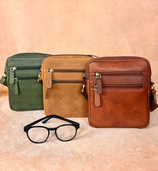 Masih Studio Arman Edge compact leather shoulder bag.