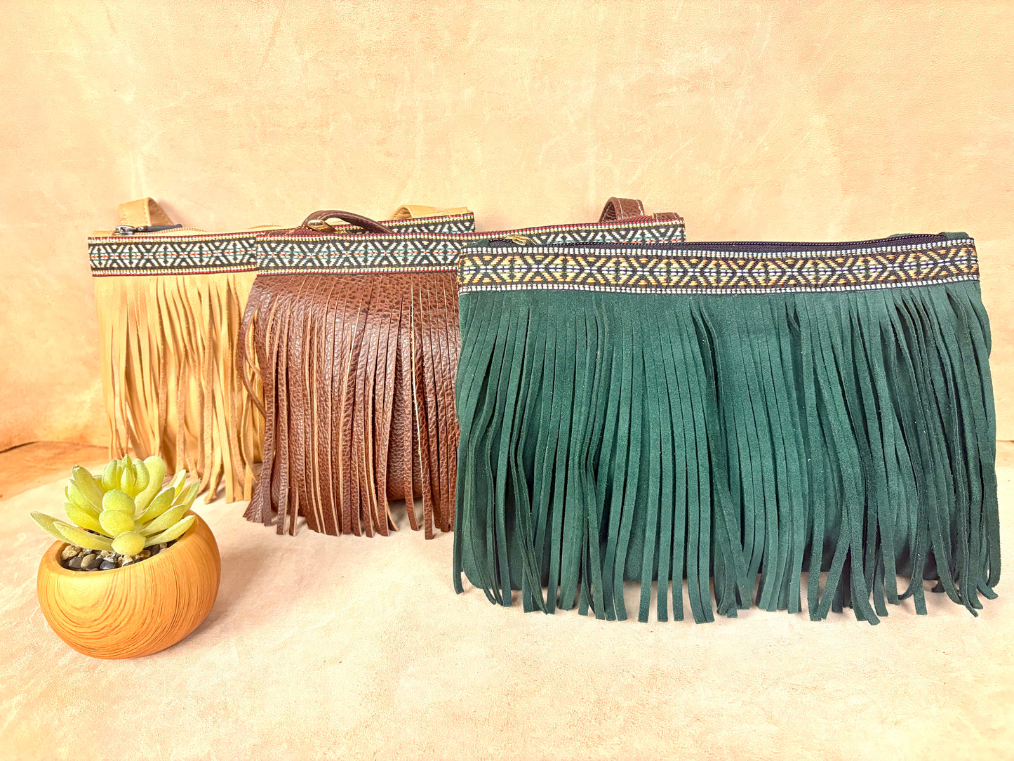 Sahara Fringe Leather  Bag
