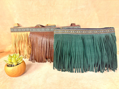 Sahara Fringe Leather  Bag