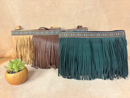 Sahara Fringe Leather  Bag