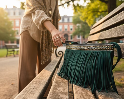 Sahara Fringe Leather  Bag