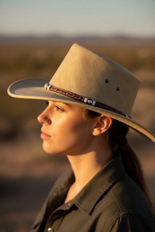 Desert Crown Leather Hat
