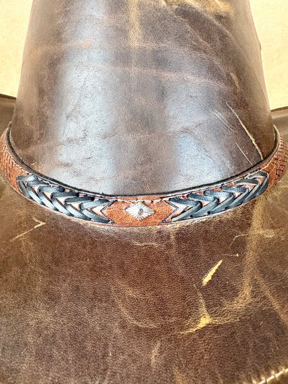 Desert Crown Leather Hat – Vintage Edition
