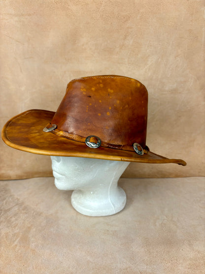Desert Crown Leather Hat – Outlaw Edition