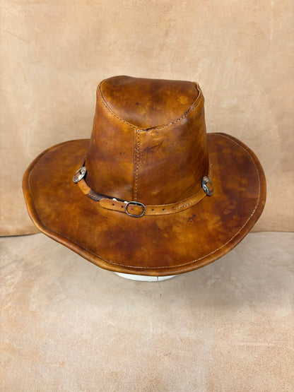 Desert Crown Leather Hat – Outlaw Edition