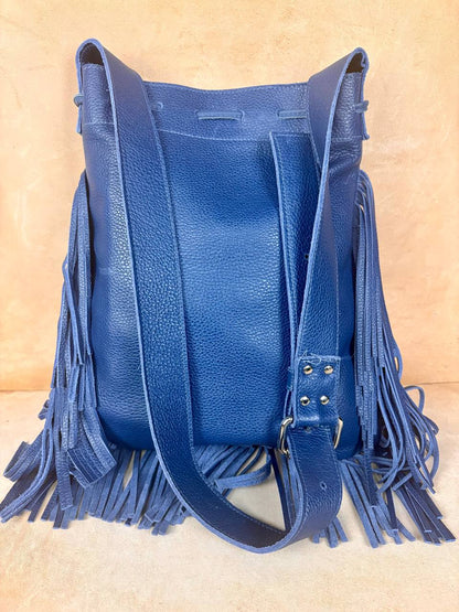 Sahar Fringe Leather Bucket Bag