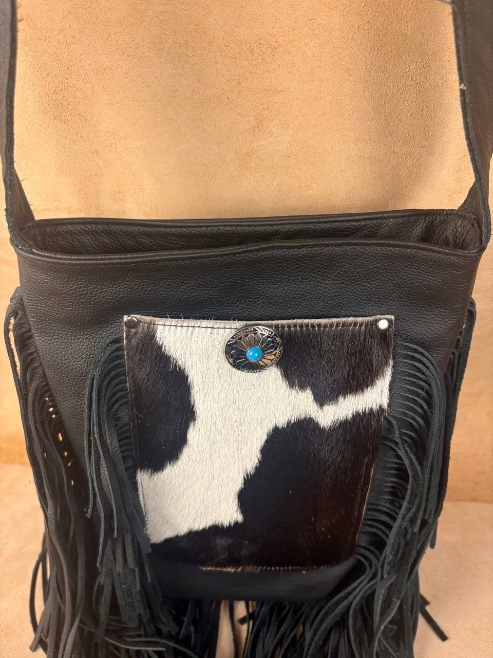 Turquoise Fringe Rider Bag