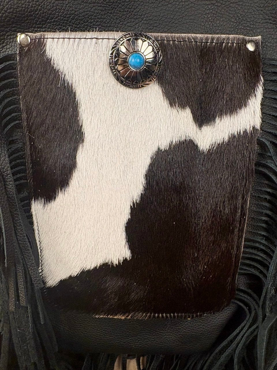 Turquoise Fringe Rider Bag